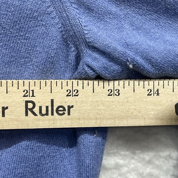 Vineyard Vines Sweater Mens XL Blue Thaxter Quarter Zip Cotton Cashmere Pullover - Picture 9 of 11